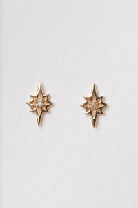  Scosha Nova Stud in Gold with Diamond | Pair