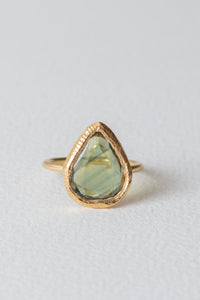 Page Sargisson 18K Gold Large Teardrop Sapphire Ring