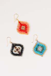 Wide Eye Drop Beaded Earring | Miguel Ases