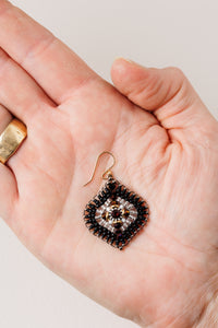 Wide Eye Drop Beaded Earring | Miguel Ases