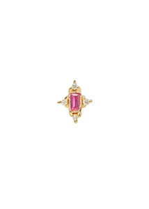  Scosha Pair | Amulet Stud with Ruby