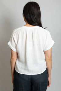 Félicité Short Sleeve Top | White Cadeau