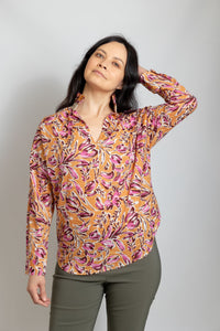 Its A Shirt Thing Penelope Tulip Top | Melon Floral Cadeau