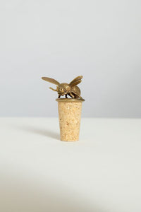 Alex Monroe Bee Bottle Stopper | Brass Cadeau