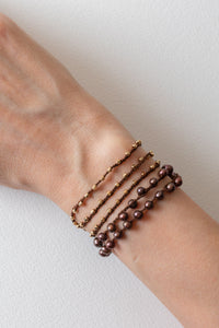 Feathered Soul Beaded Copper Pearls Wrap Bracelet