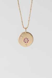 Julez Bryant Poppy Pendant | Pink Sapphires & White Diamonds