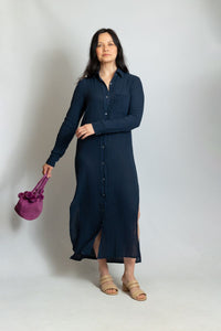 Félicité  Boyfriend Maxi Dress | Navy Cadeau