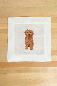 Lettermade Linen Cocktail Napkin | Golden Doodle Cadeau