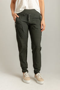 Dark Olive Jersey Candy Jogger Pant | Raffaello Rossi 