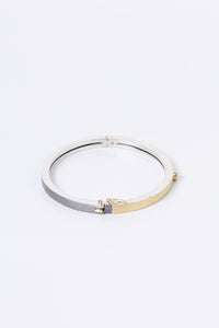 Rene Escobar Yellow Gold and Sterling Silver Juanita Bangle Bracelet