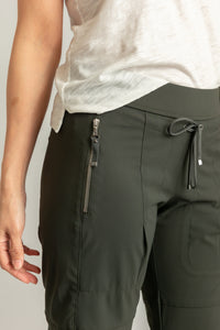 Dark Olive Jersey Candy Jogger Pant | Raffaello Rossi 