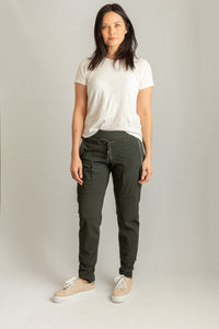 Dark Olive Jersey Candy Jogger Pant | Raffaello Rossi 